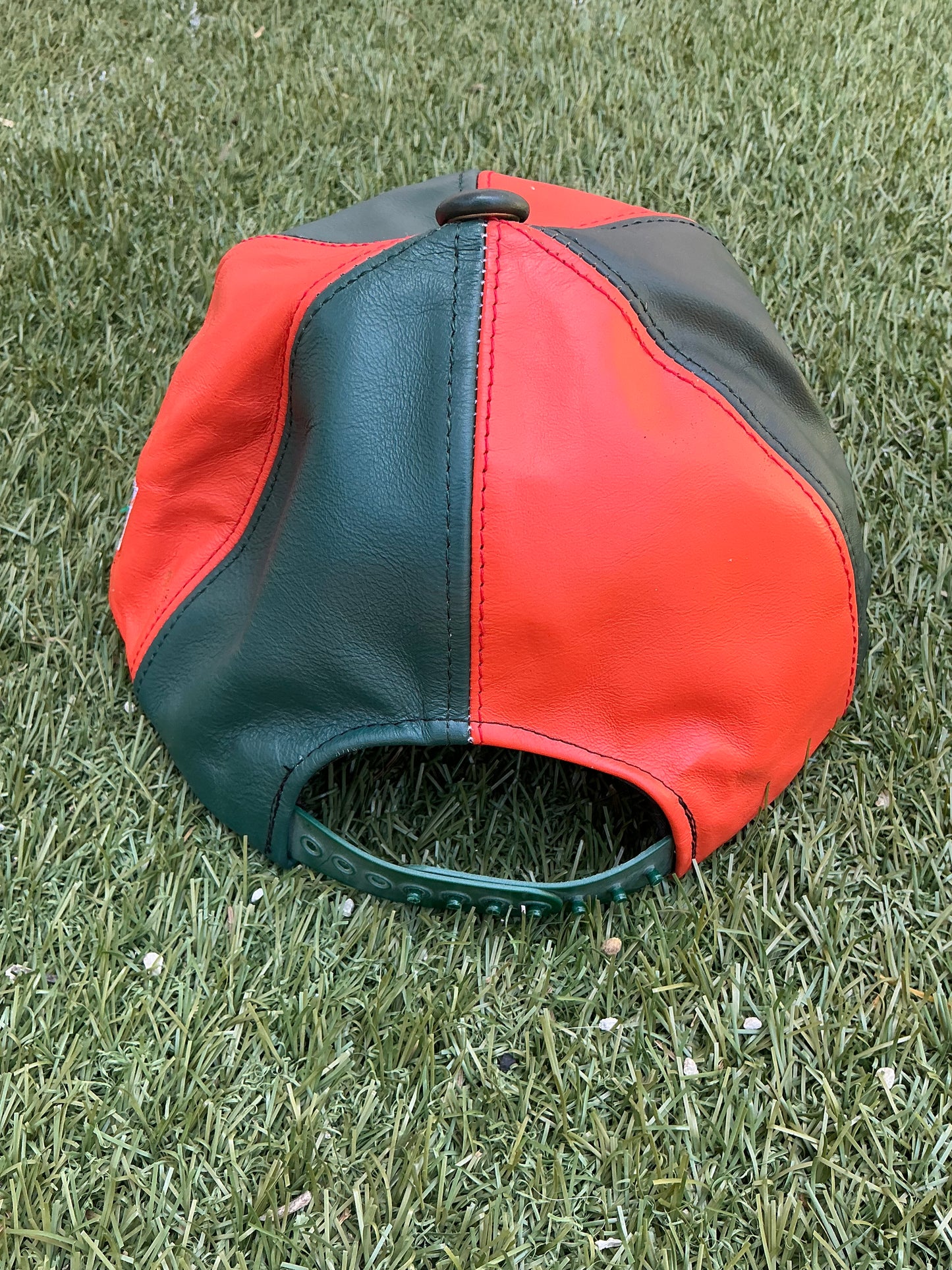 Leather Pinwheel Hat - Snapback
