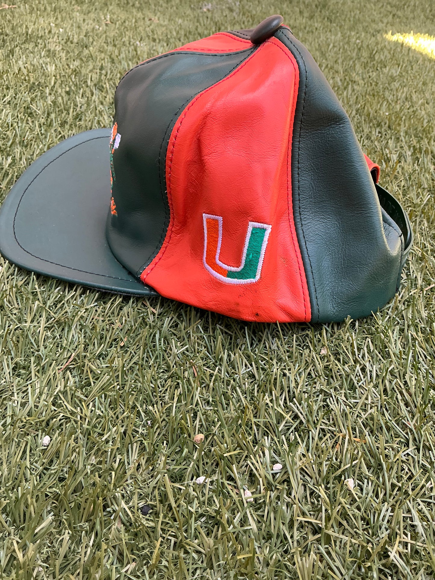 Leather Pinwheel Hat - Snapback