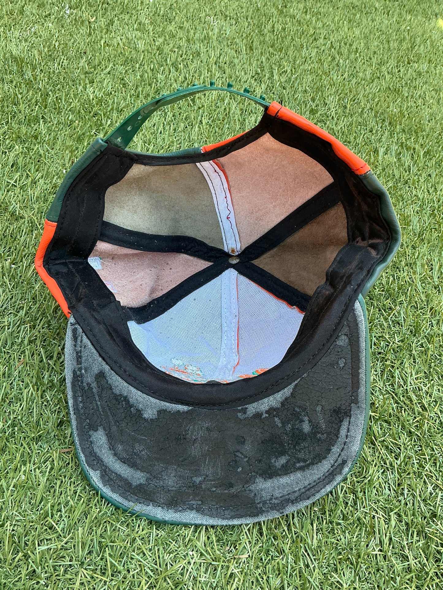 Leather Pinwheel Hat - Snapback